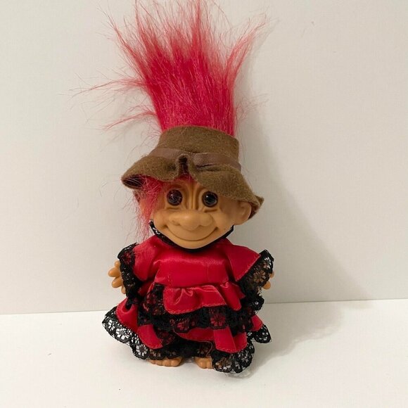 Vintage Around the World Troll Spain Dress 5 Inch Tall Doll - Picture 1 of 16